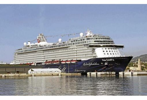 El buque atracado en Palma de Mallorca